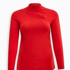 Torrid Red Mock Neck